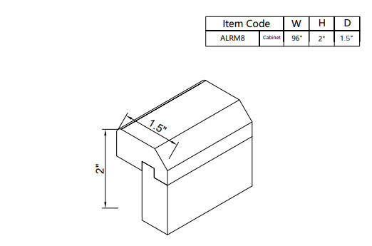 Shaker Light Rail Moulding ALRM8