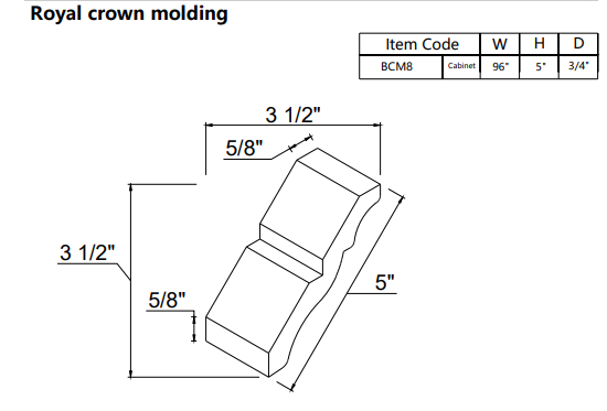 Decorative Crown Moulding BCM8