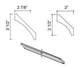 Large Curved Crown Moulding LCVM8