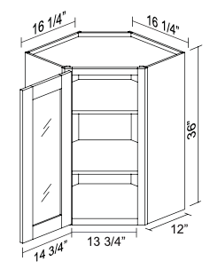 Wall Glass Door Diagonal Corner GDWDC2436