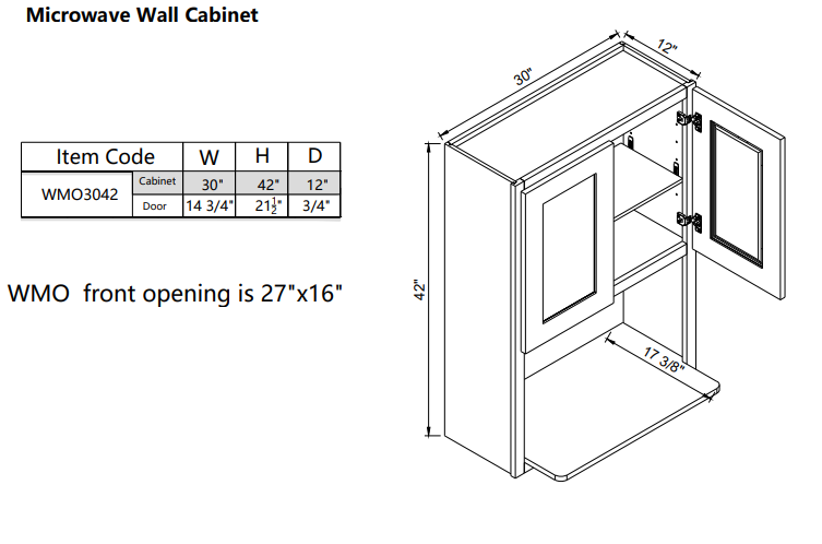 Wall Microwave WMO3042