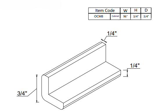 Esquina exterior OCM8