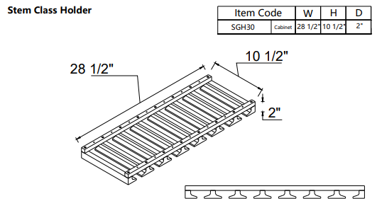 Stem Glass Holder SGH30