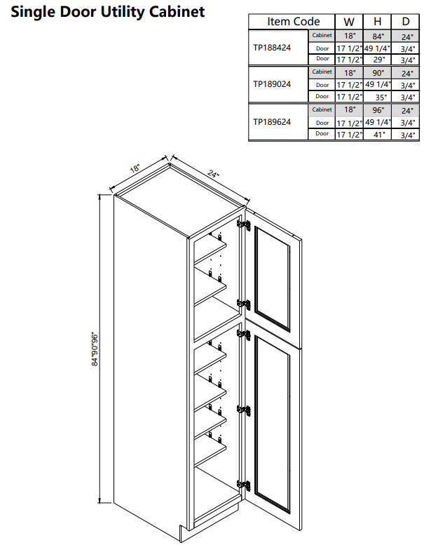 Tall Pantry TP189624