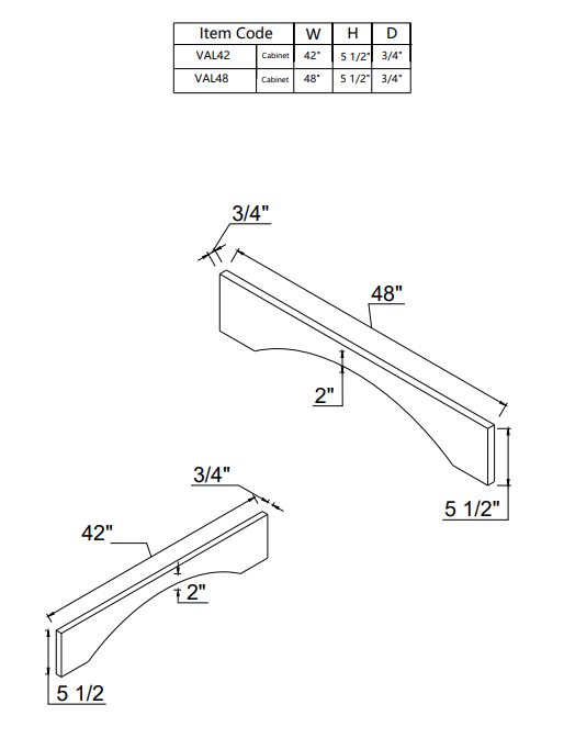 Arched Valanche VAL42