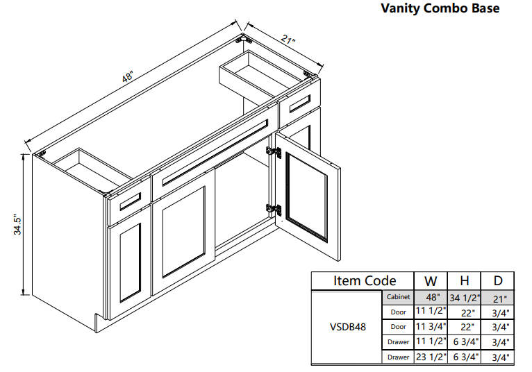 Vanity VSDB48