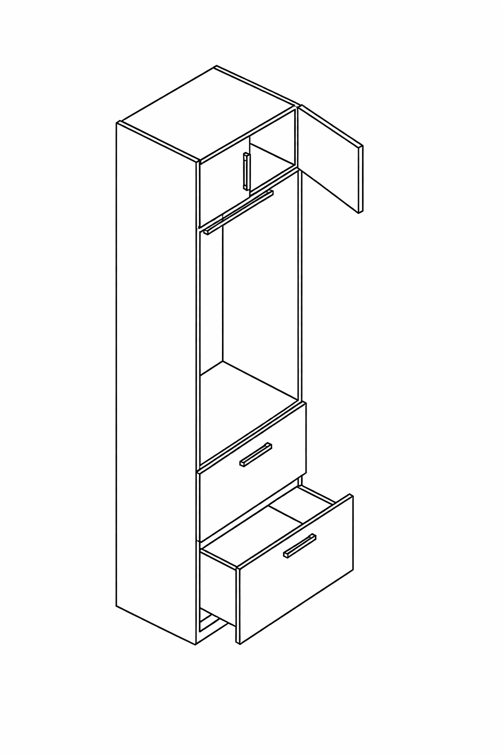 Microwave/Oven Cabinet MOC3084