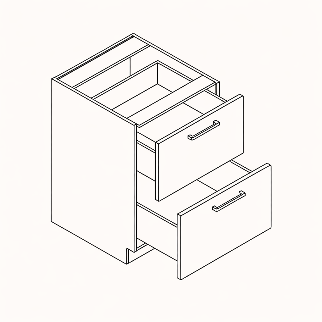Vanity Drawer Base V2DB18