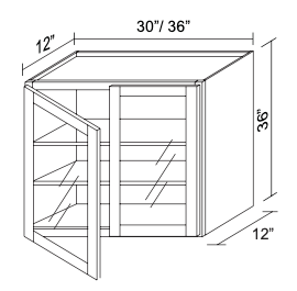 Wall Glass Door GDW3636
