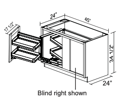 Base Blind With Magic Corner BBC45/48FHL/R-MC