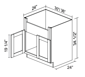 Farmhouse Sink Base SBF36