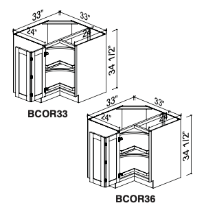 Lazy Susan BCOR36L/R