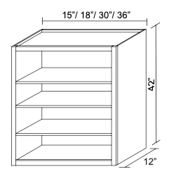 Wall Open Cabinet WOC3642