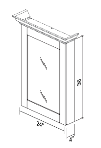 Matching Vanity Mirror M2436