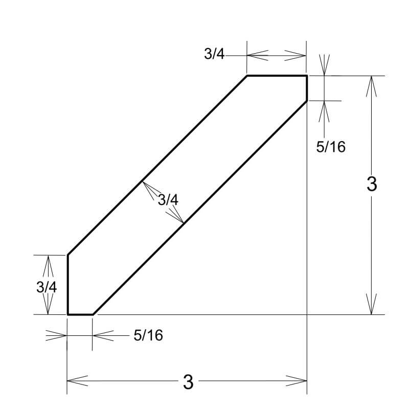 Moldura de corona angular ACM8