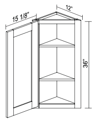 Wall Angle End Cabinet WECA36