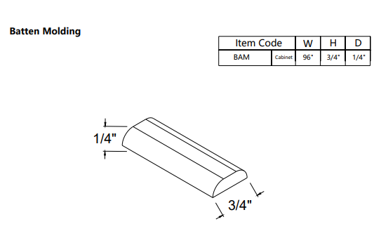 Batten Moulding BAM