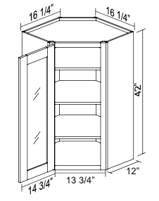 Wall Glass Door Diagonal Corner GDWDC2442