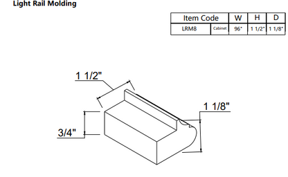 Light Rail Moulding  LRM8
