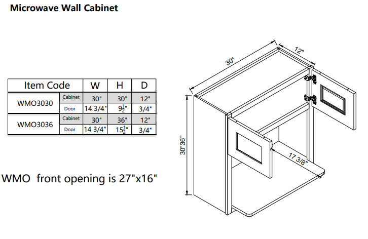 Wall Microwave WMO3030