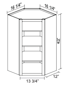 Wall Open Corner Cabinet WOCD2442