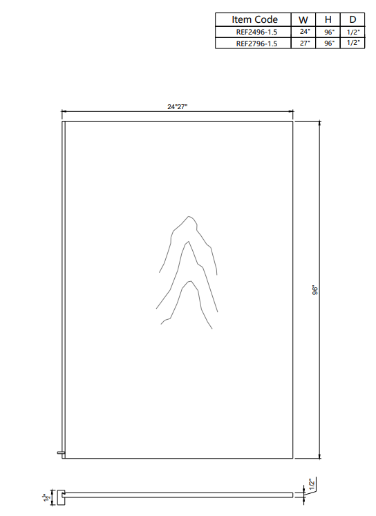Decorative Panel 1.5" Return REF2496-1.5