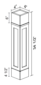 Shaker Decorative Post SSPA34
