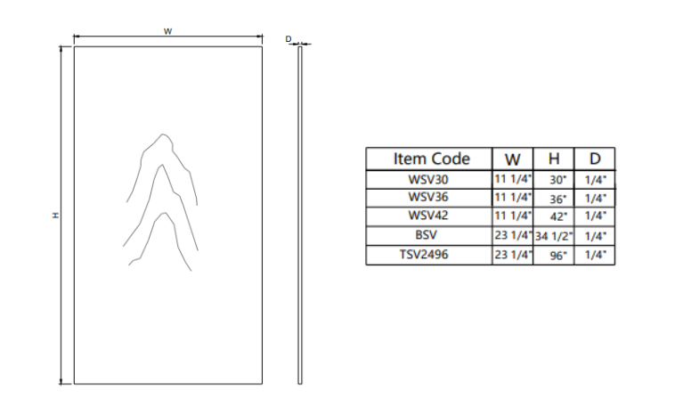 Tall Skin Veneer Panel TSV2496