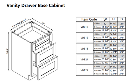 Cajón de tocador VDB12
