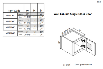 Wall Glass Door W1212GD