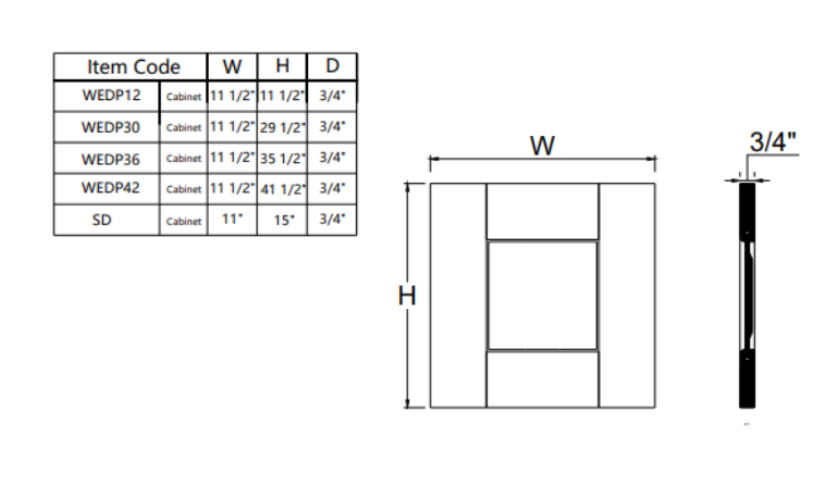 Wall End Decorative Panel WEDP12