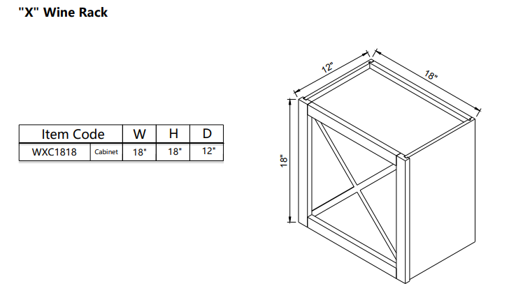 Wall X Wine Rack WXC1818