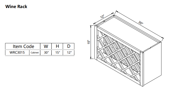 Botellero de pared WRC3015